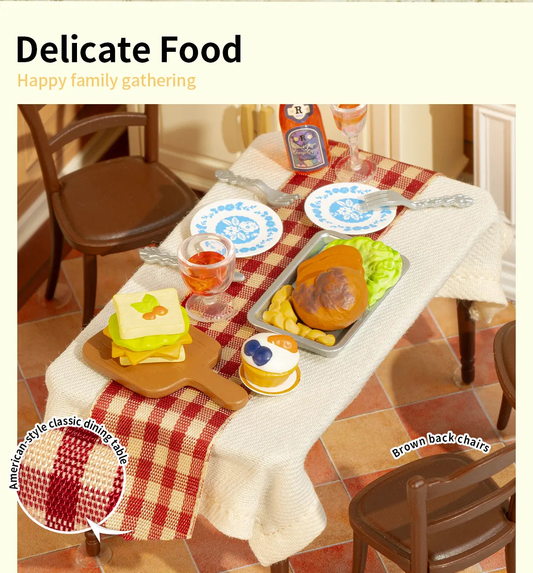 Warm Dining Room Miniature Kit