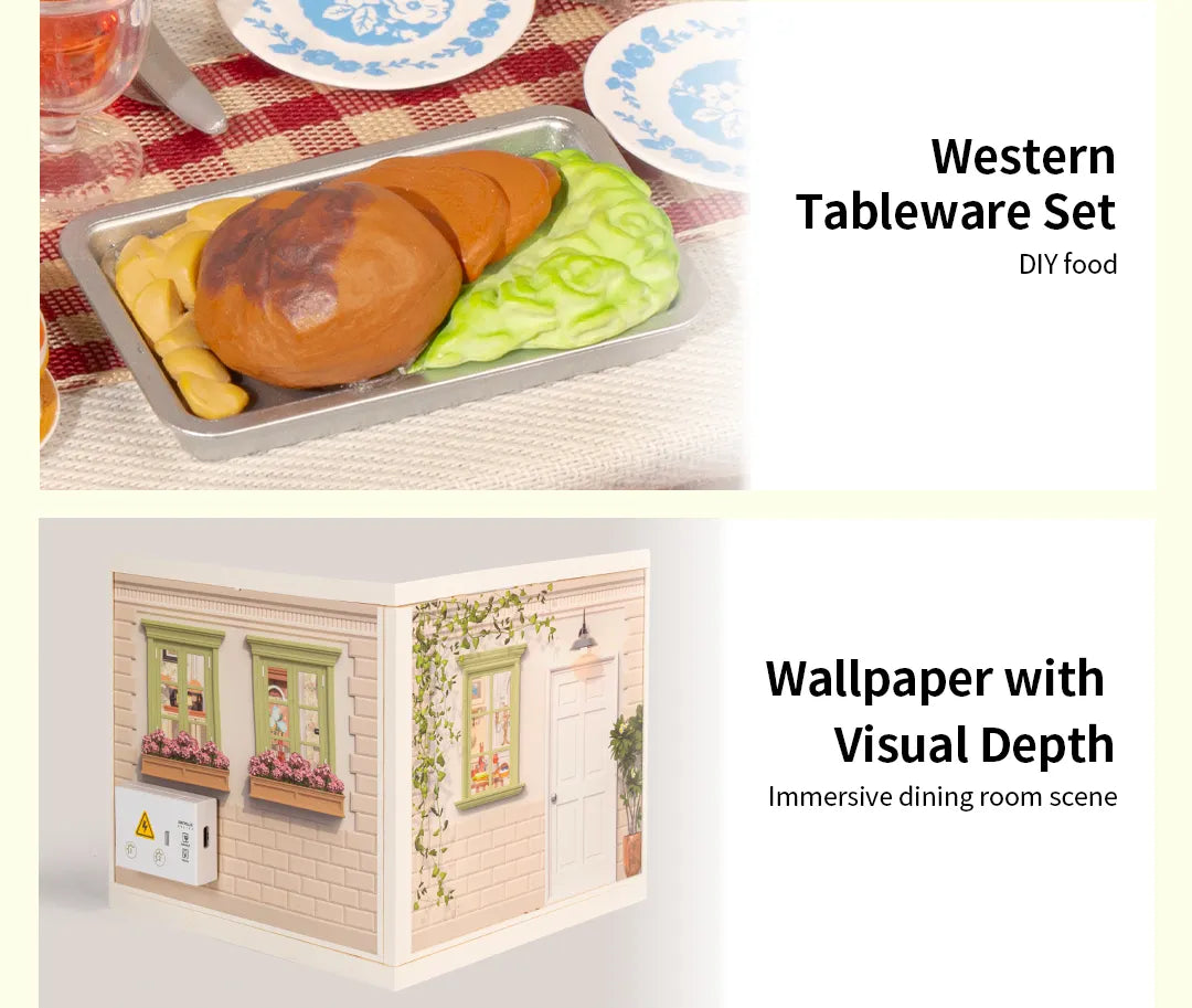 Warm Dining Room Miniature Kit