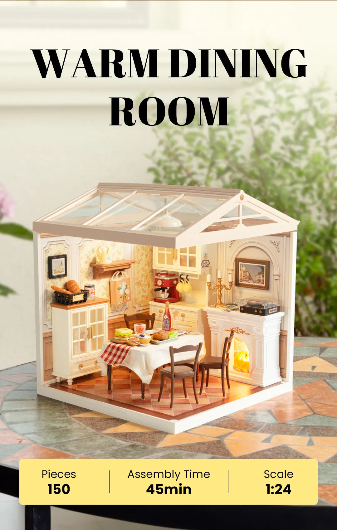 Warm Dining Room Miniature Kit