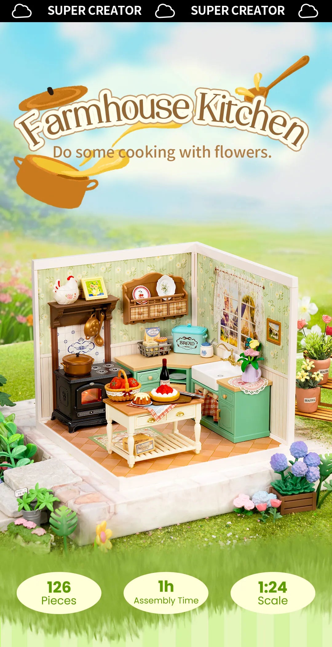 Farm House Kitchen Miniature Kit